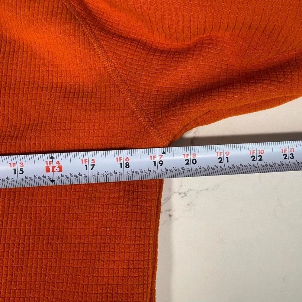 The North‎ Face Burnt Orange Quarter Zip Waffle Fleece Men's Small